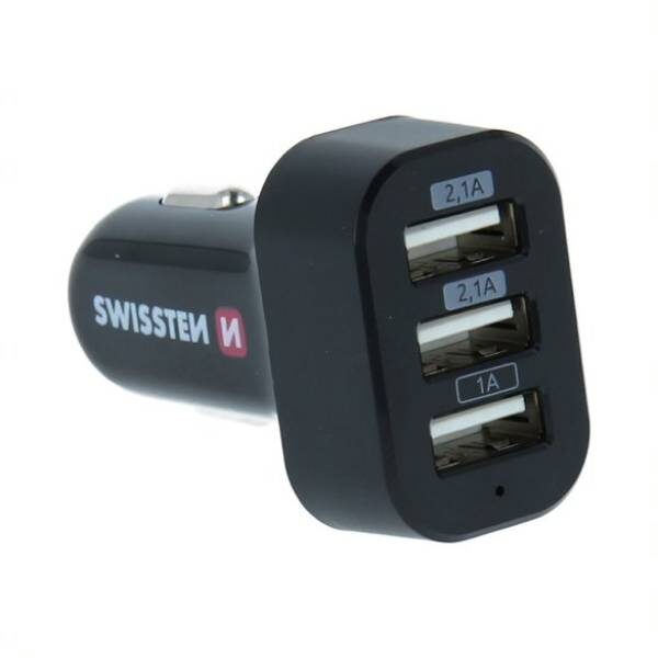 Swissten CL μετασχηματιστής 3x USB 5.2A Power